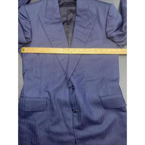 LEONARD LOGSDAIL Vintage Bespoke New York Navy Blue 2 BTN Men Sport Coat Blazer - Picture 6 of 15